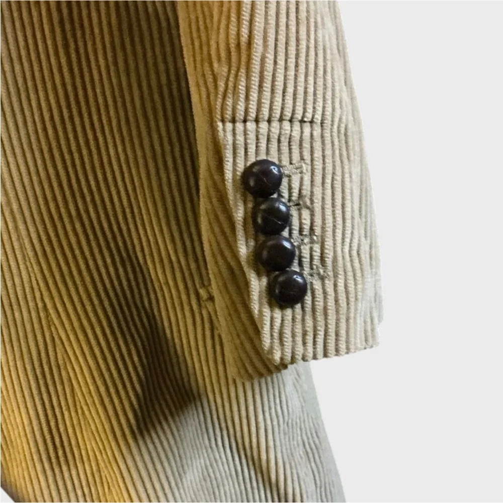 Vintage J.Crew Corduroy Sport Coat Blazer Tan Men’s Large Ivy Preppy